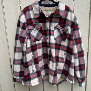 Fleece-lined Plaid Jacket
